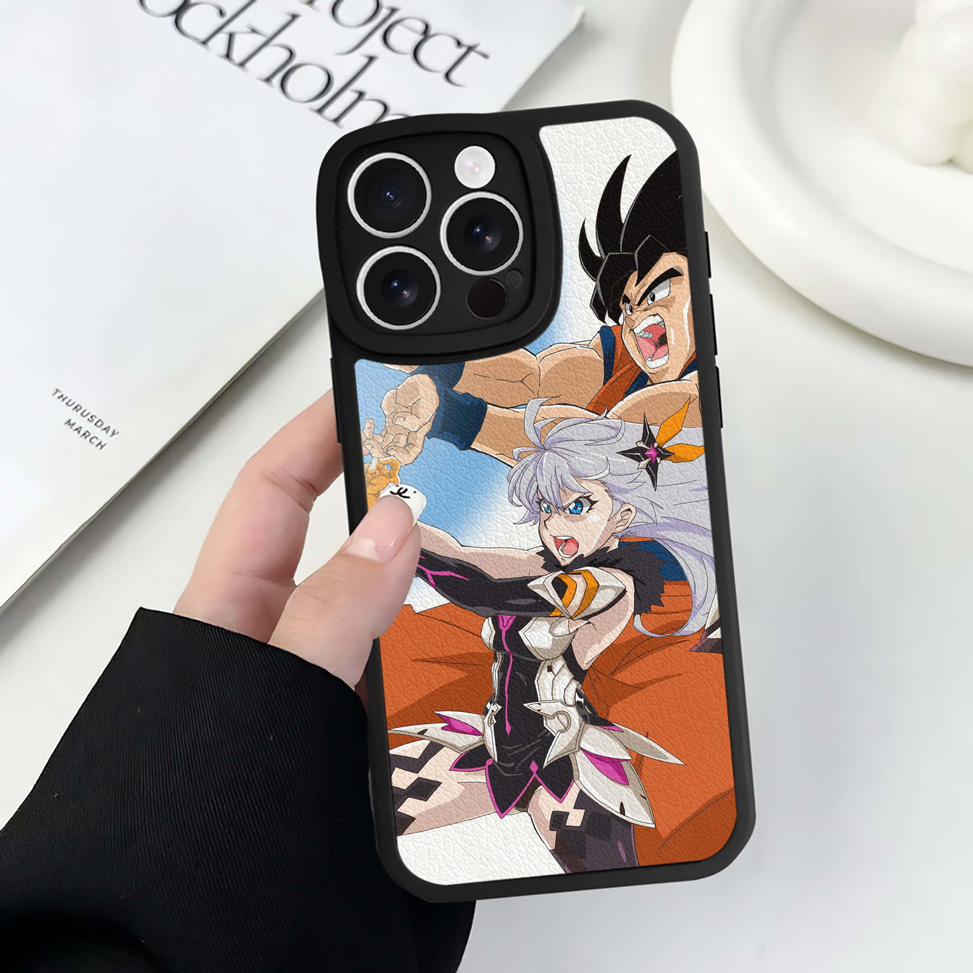 （画像用） ドラゴンボール DRAGON BALL 【iPhone 16シリーズ対応】シリコンスマホケース（レザー調） 材質：シリコン